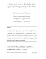 On the construction of the solution of an equation describing an axially moving string