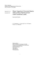 Shear Capacity of Concrete Beams without Shear Reinforcement under Sustained Loads