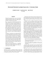 Horizontal Federated Learning Frameworks: A Literature Study