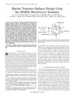 Bipolar transistor epilayer design using the MAIDS mixed-level simulator