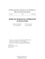 Bubble size reduction in a fluidized bed by electric fields