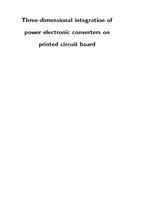 Three-dimensional integration of power electronic converters on printed circuit board