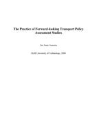 The practice of forward-looking transport Ppolicy assessment studies