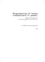 Engineering of redox metabolism in yeast: New strategies for improved glycerol production