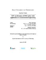GPU acceleration of FEM solver with applications to Geotechnical Engineering