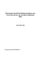 Datarapportage blootstellingsexperiment met Nereis diversicolor op Noordzee sedimenten 2003