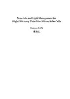 Materials and Light Management for High-Efficiency Thin-Film Silicon Solar Cells
