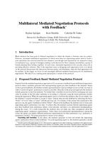 Multilateral Mediated Negotiation Protocols with Feedback (abstract)