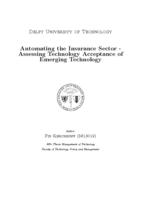 Automating the Insurance Sector - Assessing Technology Acceptance of Emerging Technology