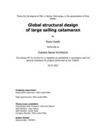 Global structural design of large sailing catamaran