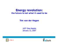 Energy revolution: The future is not what it used to be. sheets