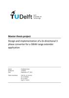 Design and implementation of a bi-directional 3 phase converter for a 30kW range extender application