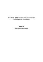 The Effects of Information and Communication Technologies on Accessibility