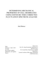 Determining mechanical properties of cell membranes using exposure-time corrected fluctuation spectrum analysis