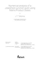 Numerical analysis of a Josephson junction qubit using Matrix Product States