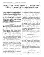 Autoregressive spectral estimation by application of the Burg algorithm to irregularly sampled data