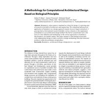A Methodology for Computational Architectural Design Based on Biological Principles