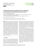 Analytical approach for predicting fresh water discharge in an estuary based on tidal water level observations
