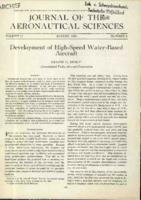 Development of high speed water based aircraft