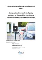 Policy narratives about the European Green Deal:  Computational text analysis of policy narratives on the transition from internal combustion vehicles to new energy vehicles