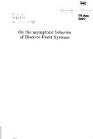 On the asymptotic behavior of discrete event systems