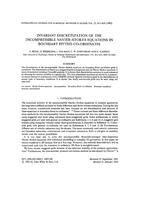 Invariant Discretization of the Incompressible Navier-Stokes Equations in Boundary Fitted Coordinates