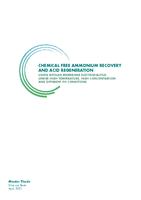 Chemical free ammonium recovery and acid regeneration using bipolar membrane electrodialysis under high temperature, high concentration and different pH conditions
