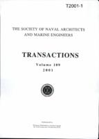 Transactions of The Society of Naval Architects and Marine Engineers, SNAME, Volume 109, 2001