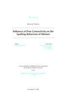 Influence of pore connectivity on the spalling behaviour of mortars