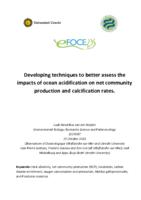 Developing techniques to better assess the impacts of ocean acidification on net community production and calcification rates