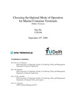 Choosing the Optimal Mode of Operation for Marine Container Terminals