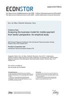 Analyzing the business model for mobile payment from banks' perspective: An empirical study