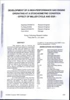 Development of high-performance gas engine operating at a stoichiometric condition - Effect of Miller cycle and EGR -