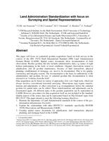 Land administration standardization with focus on surveying and spatial representations
