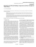 Derivation of the Bi-axial Bending, Compression and Shear Strengths of Timber Beams