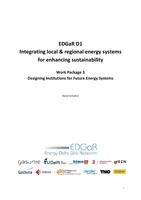 EDGaR D1: Integrating local and regional energy systems for enhancing sustainability. Work Package 3: Designing Institutions for Future Energy Systems