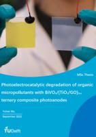 Photoelectrocatalytic degradation of organic micropollutants with BiVO<sub>4</sub>/(TiO<sub>2</sub>/GO)<sub>mix</sub> ternary composite photoanodes