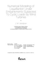 Numerical Modelling of Liquefaction Under Embankments Subjected To Cyclic Loads By Wind Turbines