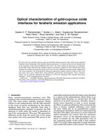 Optical characterization of gold-cuprous oxide interfaces for terahertz emission applications