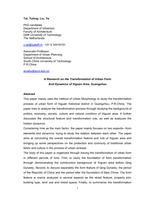 A Research on the Transformation of Urban Form And Dynamics of Xiguan Area, Guangzhou