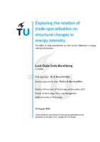 Exploring the relation of trade-specialisation on structural changes in energy intensity