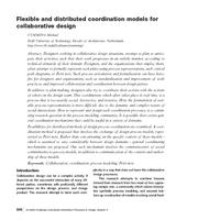 Flexible and distributed coordination models for collaborative design