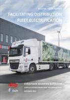 Determining the most cost-effective electric infrastructure composition and operations to facilitate the electrification of heavy truck fleets for distribution centres in grid congested areas