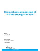 Geomechanical modeling of a fault-propagation fold