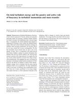On total turbulent energy and the passive and active role of buoyancy in turbulent momentum and mass transfer