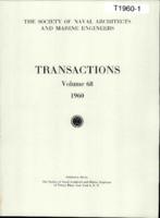 Transactions of The Society of Naval Architects and Marine Engineers, SNAME, Volume 68, 1960