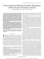 Using copulas for modeling stochastic dependence in power system uncertainty analysis