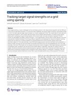 Tracking target signal strengths on a grid using sparsity