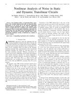 Nonlinear analysis of noise in static and dynamic translinear circuits