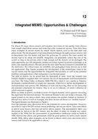 Integrated MEMS: Opportunities & Challenges
